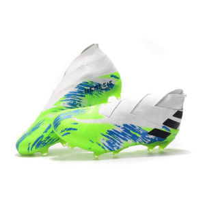Adidas Nemeziz 19+ FG – Bílý Zelená Modrý