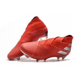 Adidas Nemeziz 19+ FG – Červené Stříbrný