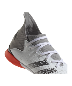 Adidas Predator FREAK.3 IN Halle White Spark J Dětské – Bílý Šedá Červené(shinei